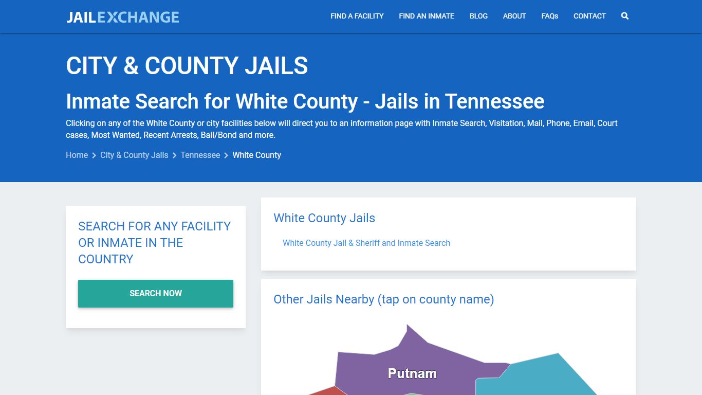 Inmate Search for White County | Jails in Tennessee - Jail Exchange