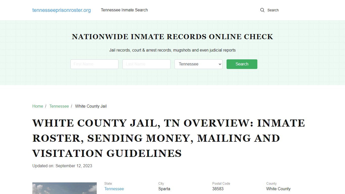White County Jail, TN: Offender Search, Visitation & Contact Info